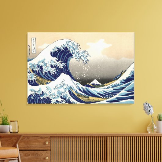 De Grote Golf van Kanagawa Canvas Afdruk (Insitu (Woonkamer))