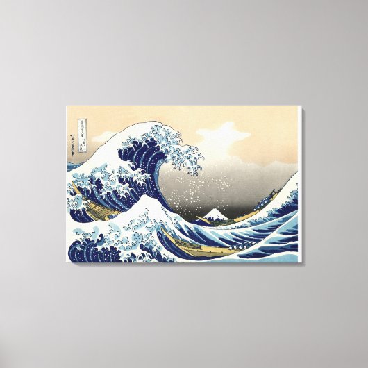 De Grote Golf van Kanagawa Canvas Afdruk (Voorkant)