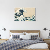 De Grote Golf van Kanagawa Canvas Afdruk (Insitu (Slaapkamer))