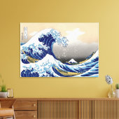 De Grote Golf van Kanagawa Canvas Afdruk (Insitu (Woonkamer))