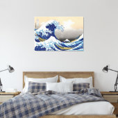 De Grote Golf van Kanagawa Canvas Afdruk (Insitu (Slaapkamer))