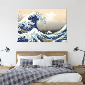 De Grote Golf van Kanagawa Canvas Kunst (Insitu (Slaapkamer))