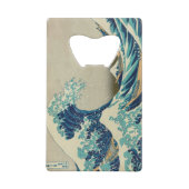 De Grote Golf van Kanagawa Creditkaart Flessenopener (Achterkant)