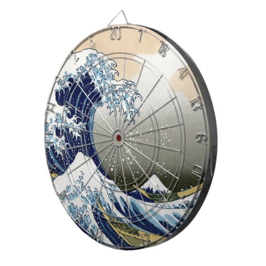 De grote golf van Kanagawa Dartbord (Voorkant Rechts)