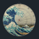 De Grote Golf van Kanagawa Dartbord<br><div class="desc">De Grote Golf van Kanagawa. De Grote Golf van Kanagawa (神 奈 裏 Kanagawa-oki nami ura?, "In de welstand van een golf van Kanagawa"/"Onder de golf van Kanagawa"), ook wel bekend als de Grote Golf of gewoon de Wave, is een houtsblokafdruk van de Japanse ukiyo-e kunstenaar Hokusai. Het werd ergens...</div>
