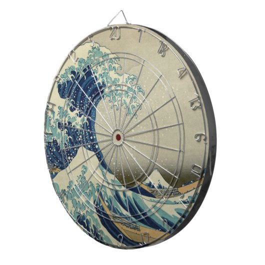 De Grote Golf van Kanagawa Dartbord (Voorkant Rechts)