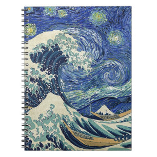 De grote golf van Kanagawa - de Sterrennacht Notitieboek