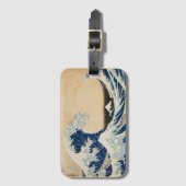 De Grote Golf van Kanagawa door Hokusai Bagagelabel (Voorkant (verticaal))