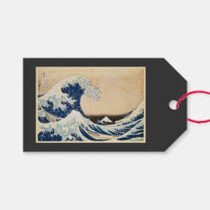 De Grote Golf van Kanagawa door Hokusai Cadeaulabel