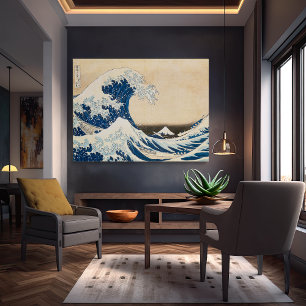 De Grote Golf van Kanagawa door Hokusai Canvas Afdruk