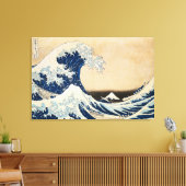De Grote Golf van Kanagawa door Hokusai Canvas Afdruk (Insitu (Woonkamer))
