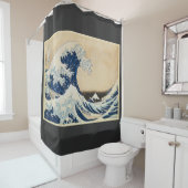 De Grote Golf van Kanagawa door Hokusai Douchegordijn (In situ)