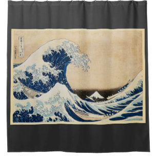 De Grote Golf van Kanagawa door Hokusai Douchegordijn