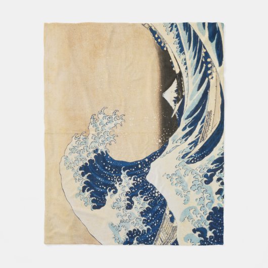 De Grote Golf van Kanagawa door Hokusai Fleece Deken (Voorkant)