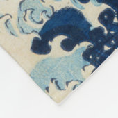 De Grote Golf van Kanagawa door Hokusai Fleece Deken (Hoek)