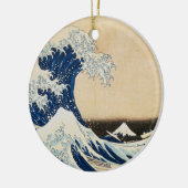 De Grote Golf van Kanagawa door Hokusai Keramisch Ornament (Links)