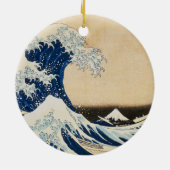 De Grote Golf van Kanagawa door Hokusai Keramisch Ornament (Achterkant)
