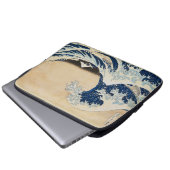 De Grote Golf van Kanagawa door Hokusai Laptop Sleeve (Voorkant onderkant)