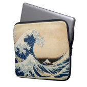 De Grote Golf van Kanagawa door Hokusai Laptop Sleeve (Voorkant Links)