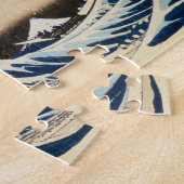 De Grote Golf van Kanagawa door Hokusai Legpuzzel (Zijkant)