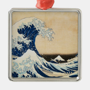 De Grote Golf van Kanagawa door Hokusai Metalen Ornament