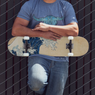 De Grote Golf van Kanagawa door Hokusai Persoonlijk Skateboard