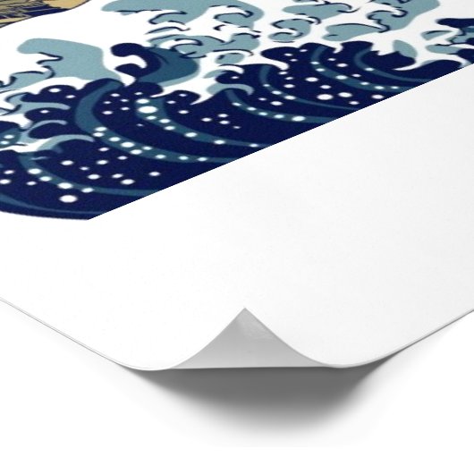 "De Grote Golf van Kanagawa" door Hokusai Poster (Hoek)