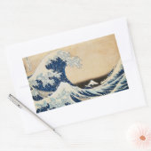 De Grote Golf van Kanagawa door Hokusai Rechthoekige Sticker (Envelop)