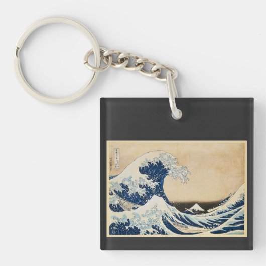 De Grote Golf van Kanagawa door Hokusai Sleutelhanger (Voorkant)
