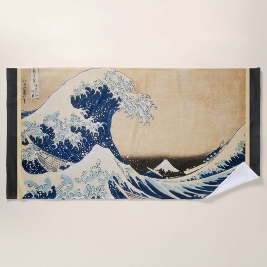 De Grote Golf van Kanagawa door Hokusai Strandlaken (Voorkant)