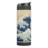 De Grote Golf van Kanagawa door Hokusai Thermosbeker (Gedraaid links)