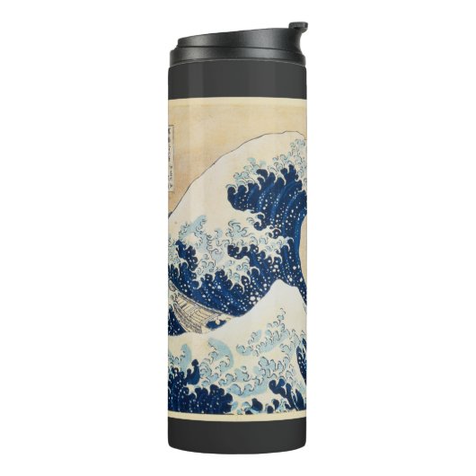 De Grote Golf van Kanagawa door Hokusai Thermosbeker (Gedraaid links)