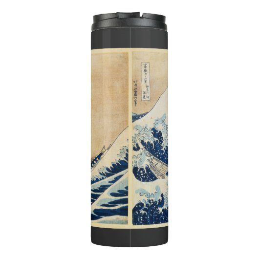 De Grote Golf van Kanagawa door Hokusai Thermosbeker (Achterkant)