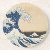De Grote Golf van Kanagawa door Hokusai Zandsteen Onderzetter (Voorkant)