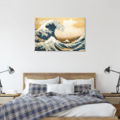 De Grote Golf van Kanagawa door Katsushika Hokusai Canvas Afdruk (Insitu (Slaapkamer))