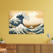 De Grote Golf van Kanagawa door Katsushika Hokusai Canvas Afdruk (Insitu (Woonkamer))