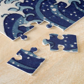 De grote golf van Kanagawa door Katsushika Hokusai Legpuzzel (Zijkant)