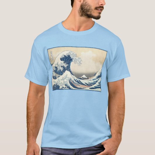 De Grote Golf van Kanagawa door Katsushika Hokusai T-shirt (Voorkant)
