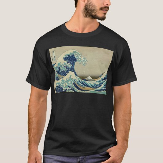 De Grote Golf van Kanagawa door Katsushika Hokusai T-shirt (Voorkant)