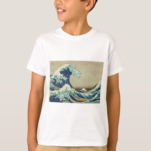 De Grote Golf van Kanagawa door Katsushika Hokusai T-shirt (Voorkant)