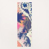 De grote golf van kanagawa- en palmbomen yogamat (Voorkant)