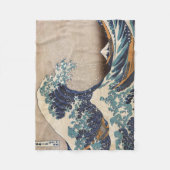 De Grote Golf van Kanagawa Fleece Deken (Voorkant)