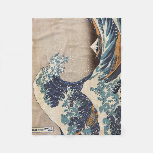 De Grote Golf van Kanagawa Fleece Deken (Voorkant)