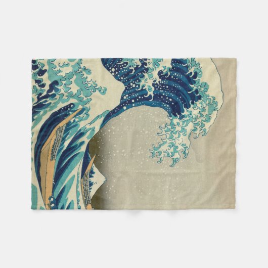 De Grote Golf van Kanagawa Fleece Deken (Voorkant (Horizontaal))