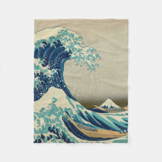 De Grote Golf van Kanagawa Fleece Deken