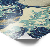 De Grote Golf van Kanagawa Foto Afdruk (Hoek)
