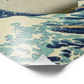 De Grote Golf van Kanagawa Foto Afdruk (Hoek)