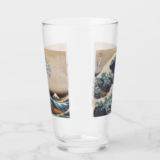 De Grote Golf van Kanagawa Glas (Links)