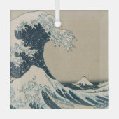 De Grote Golf van Kanagawa Glas Ornament (Voorkant)