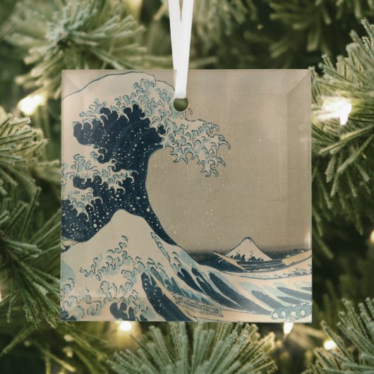 De Grote Golf van Kanagawa Glas Ornament (Insitu)